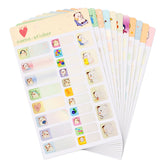 Set of 10 Sheets Different Cartoon Sticker Water Proof Blank Name Tag LabelStacy & Kirill